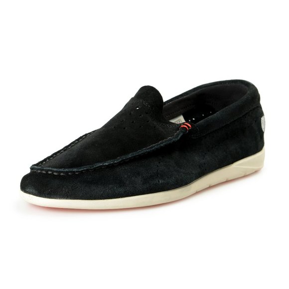 Puma X Scuderia Ferrari Men's Black Suede Leather Slip On Loafers Car Shoes - Picture 1 of 8